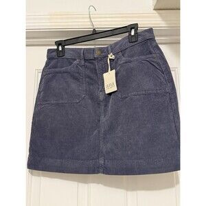 ANA Blue, Corduroy, High Rise, Pockets, Mini, Skirt sz 4 Fall, Casual, cozy